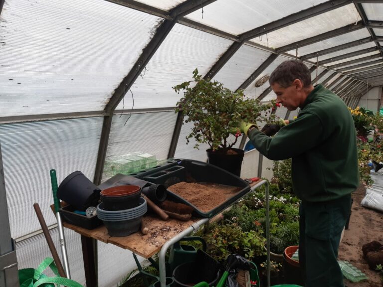 Andrew Using Potting Compost